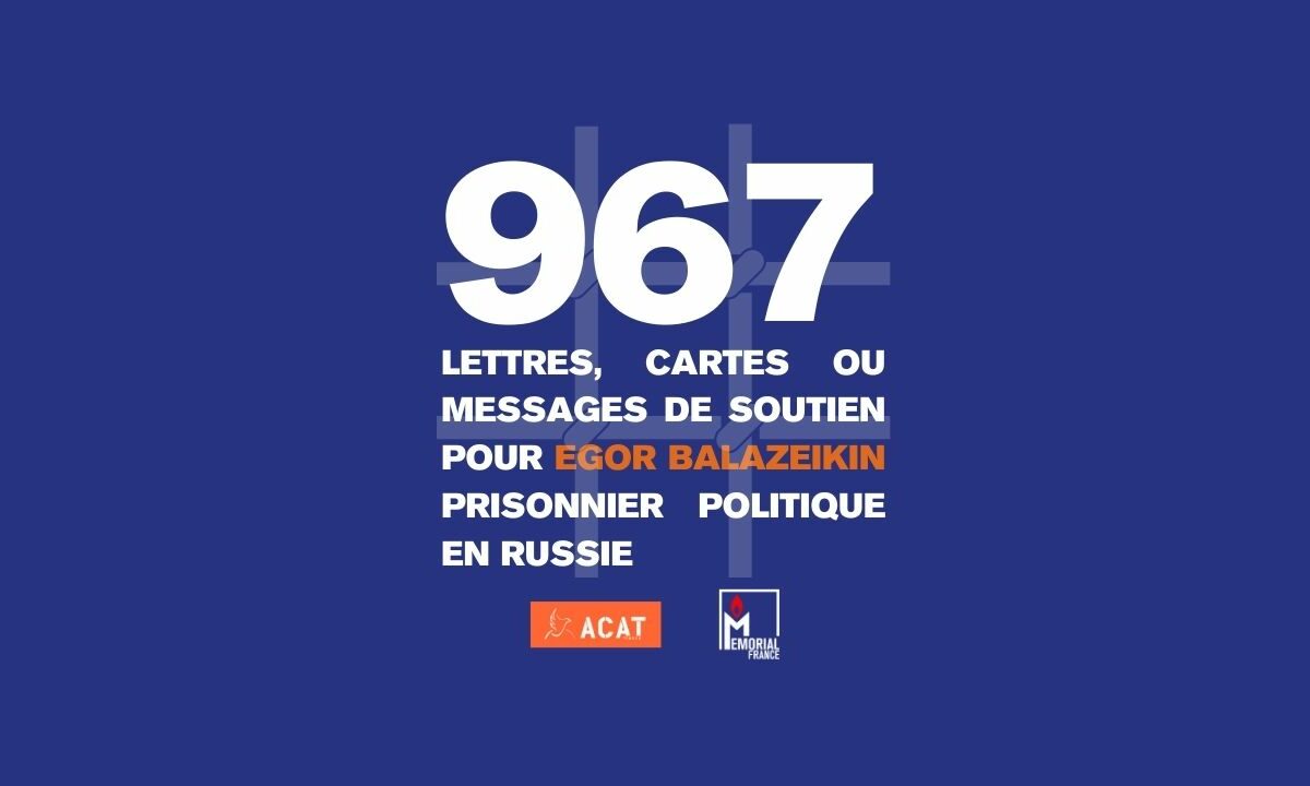 967 lettres pour Egor Balazeikin