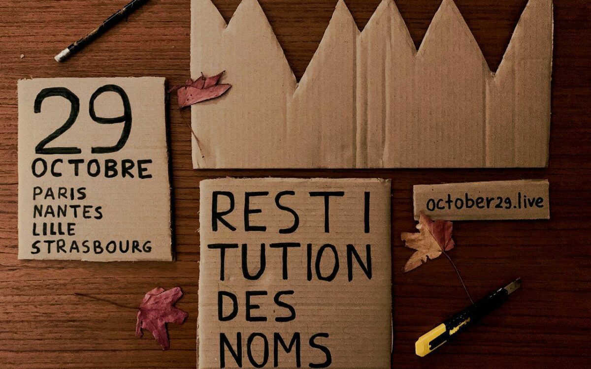 «Restitution des noms» dans plusieurs villes de France